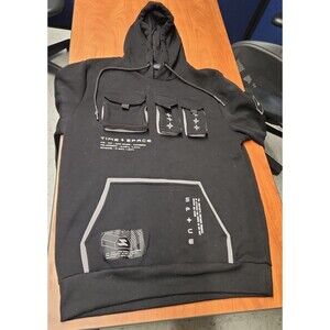 Time & Space Black Casual Hoodie w/ Pockets Size M